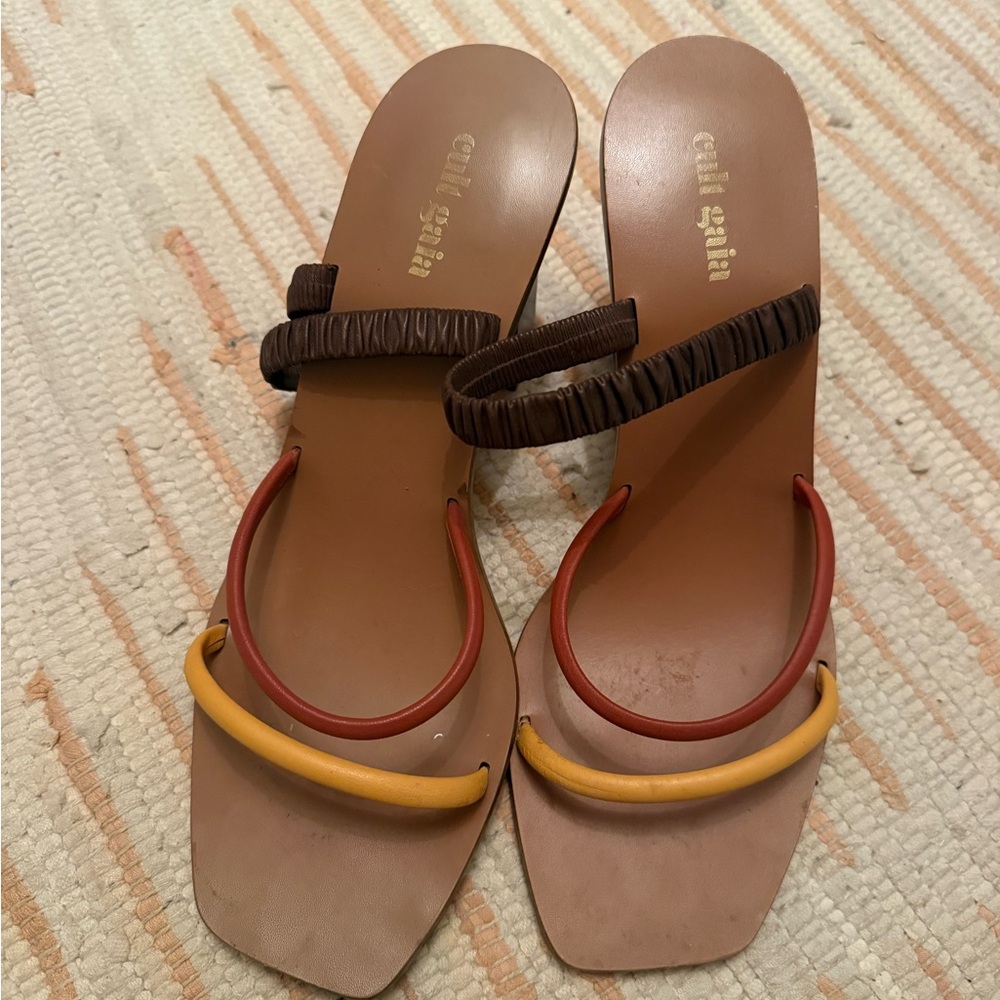 Cult Gaia Multicolor Strappy Sandals